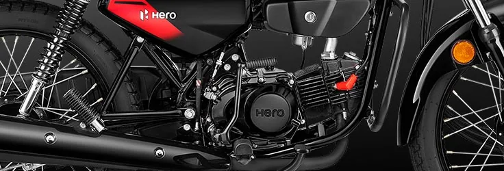 Motor Eco con la calidad, durabilidad y bajo consumo de siempre. en la Hero Eco 100